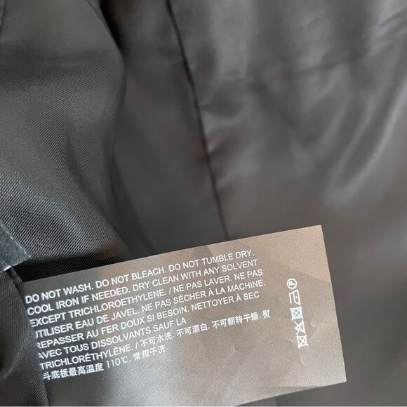 Theory Piazza Noelle Black Tweed Fringe Trim Blazer Jacket Sz 10 - Picture 13 of 14